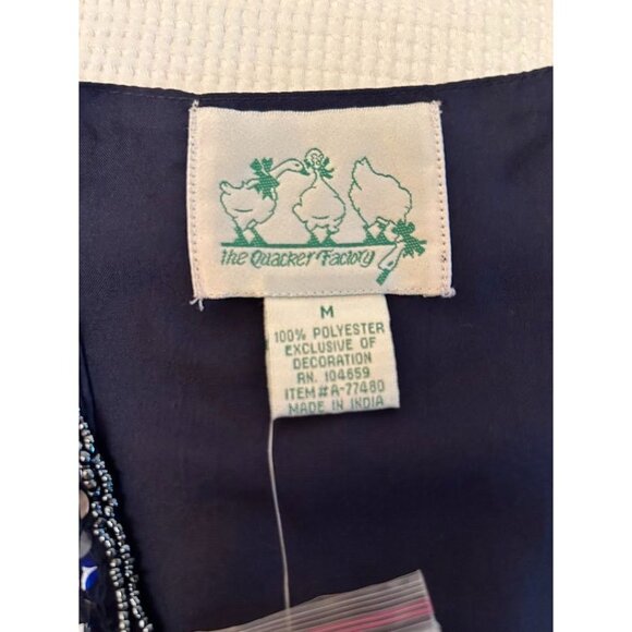 The Quacker Factory Size M Women's Sequin Snowman Christmas Holiday Vest - Picture 2 of 4